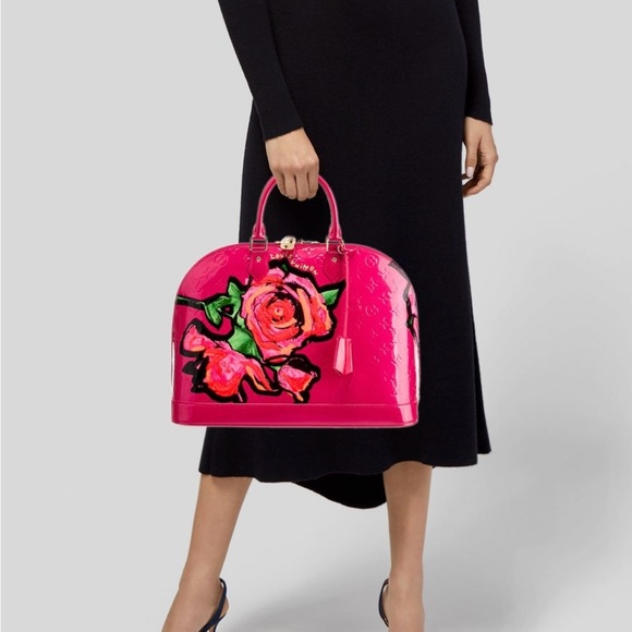 Louis Vuitton Stephen Sprouse Sunset Monogram Vernis Roses Alma GM - Picture 3 of 4